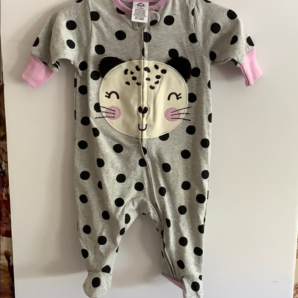 Polka dot kitty bodysuit